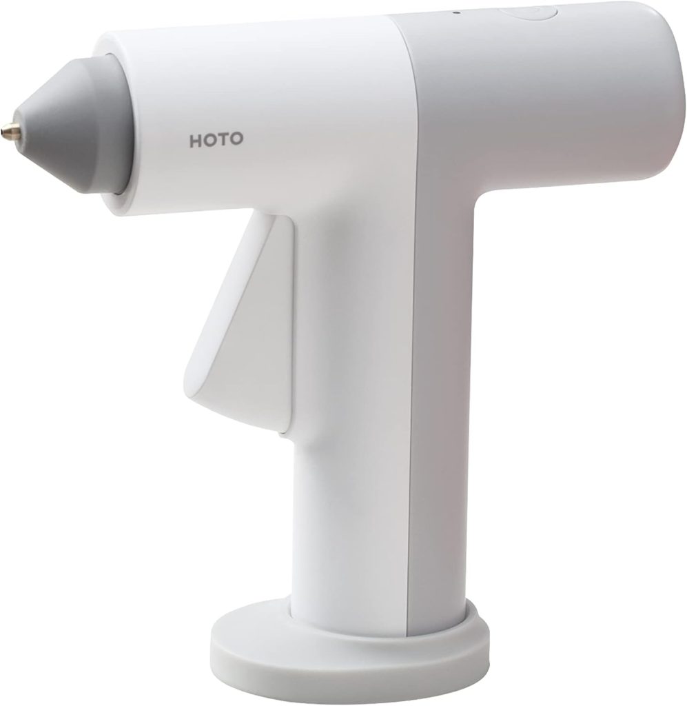 HOTO Cordless Hot Glue Gun, Minimalist Style, 30S Heating Fast, Smart-Power-off, Compact Size, USB-C Rechargeable, Intelligent Temperature Control, 10 Glue Sticks for Crafts, DIY Arts, Home Repairs