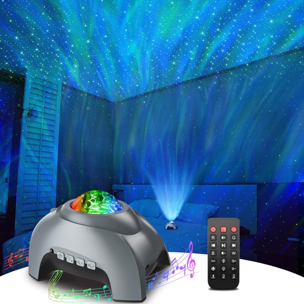 Rossetta Galaxy Projector, Star Projector LED Lights for Bedroom, White Noise Aurora Projector, Night Light for Kids Room, Adults Home Theater, Ceiling, Room Decor, Gift for Christmas, Birthday