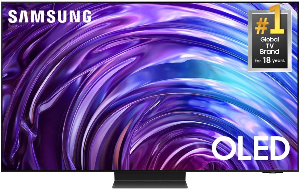 SAMSUNG 77-Inch Class OLED 4K S95D Series HDR Pro Smart TV w/Dolby Atmos, Object Tracking Sound+, Motion Xcelerator, Real Depth Enhancer, 4K AI Upscaling, Alexa Built-in (QN77S95D, 2024 Model)